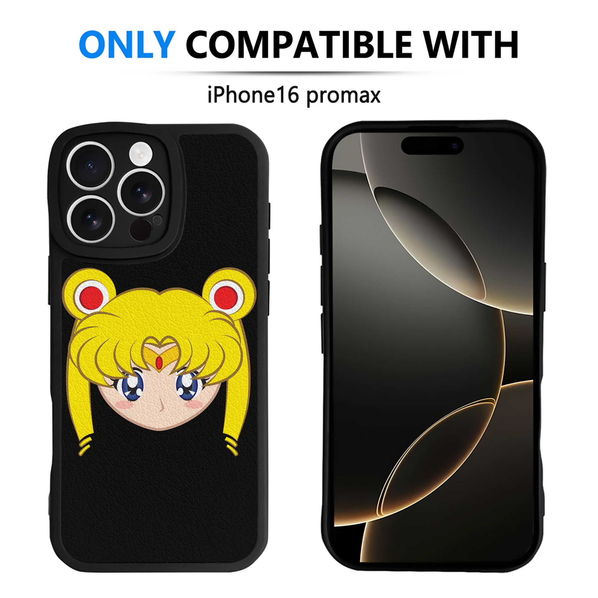 （画像用） 美少女戦士セーラームーン 月野 うさぎ つきの うさぎ Sailor Moon Tsukino Usagi 【iPhone 16シリーズ対応】シリコンスマホケース（レザー調） 材質：シリコン